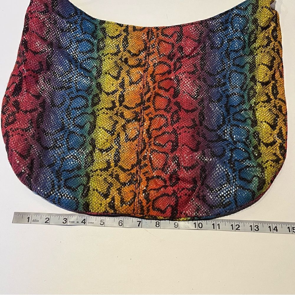 Hand Bag Boho Multi color Blue, red, yellow medium size. - Picture 5 of 8